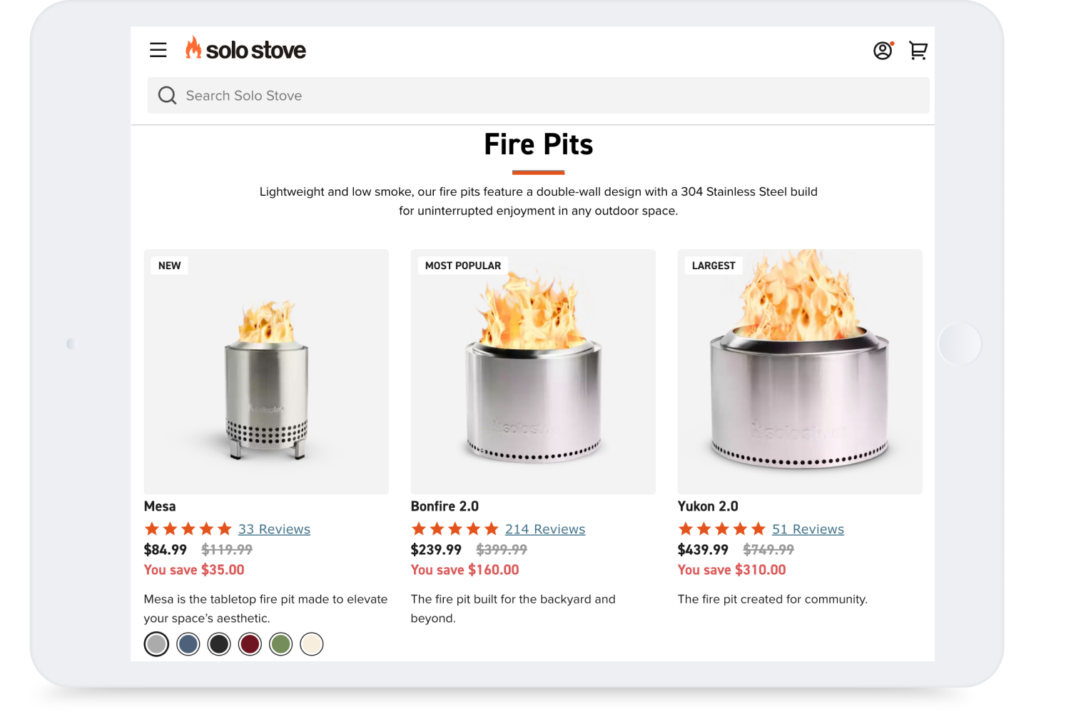 Case study device tablet solo stove