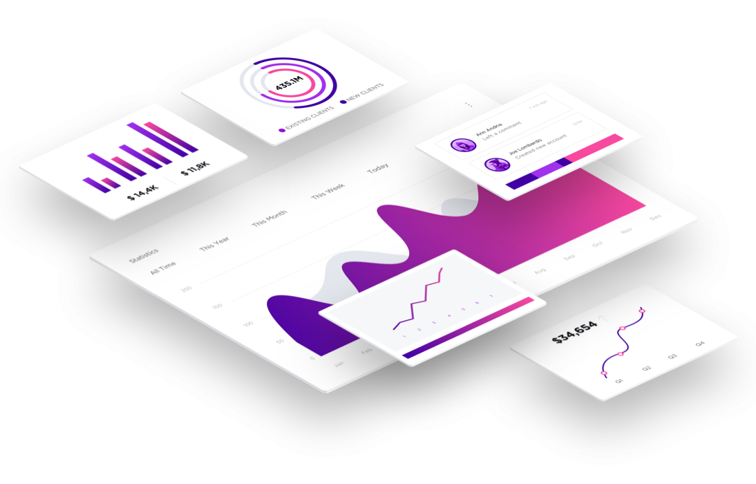 Illustration general ecommerce analytics generic