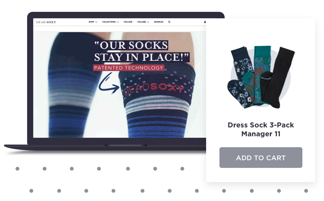 Quote Image Storefront Product Dress Socks Deadsoxy