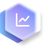 Ui component icon analytics idea purple gradient hexagon